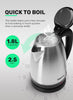 Electric Tea Kettle 1.8 L, Auto Shut Off And Boil Dry Protection, Safety Lock Lid, 360 Degree Rotational Base, Stainless Steel, Ergonomic Handle, Perfect Pour, Large Capacity 1.8 L 1500 W GK5454B