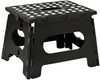 AMERTEER Folding Step Stool For Kids | Stepping Stool | 11 Inches Wide And 8 Inches Tall Foldable Step Stool Holds Up To 300 Lbs | Plastic Collapsible Step Stool For Bathroom, Garden & Kitchen (Black)