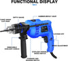 850W Hammer Drill 2-in-1 Electric Impact Drill With Rotary Side Handle And Safety Lock, 3000RPM Variable Speed Concrete Drill With 5/6/8mm Drill Bit Set, Power Drill Machine For Home Projects