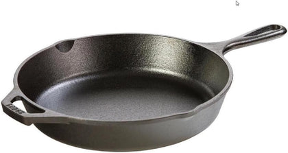 Cast Iron Skillet Pre-Seasoned Skillet/Frying Pan, Black, 10.25 Inch, Round, Cast Iron,L8Sk3