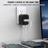 RXSQUL Universal International Power Travel Plug Adapter, 5 in 1 European Travel Plug Adapter W/ 3.5A 2xUSB-A And 2xUSB C Wall Charger and Worldwide AC Outlet for Europe USA UK AUS Asia-Black