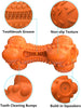Aggressive Dog Chew Toy with Squeaker, Indestructible Dog Chew Toy with Natural Resistant Rubber Bone for Teeth Cleaning Dog Toy for Large Medium Dogs