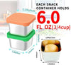 HTEVW - 6 Pack 6 oz Stainless Steel Kids Containers Easy Open Leakproof Metal Snack Containers with Silicone Lids, Stackable Lunch Box