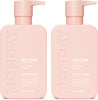MONDAY HAIRCARE Volume Shampoo + Conditioner Set (2 Pack) 12oz Each for Thin, Fine, and Oily Hair, Made from Coconut Oil, Ginger Extract, and Vitamin E, 100% Recyclable Bottles Pink
