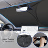 Rescien 142 * 80CM Foldable Car Windshield Sunshade, Front Windshield Reflective Sunshad with Storage Pouch, Car Front Window for Top Blocks UV Rays and Sun Heat Protection, Keeps Vehicle Cooler