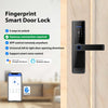 Razuvious Smart Lock,Fingerprint Door Lock with 4585 Mortise.Keyless Entry Bluetooth Lock,Free APP,IC Card,Anti-peep Code,TT Lock App Control,for Home,Office,Apartment (R1)