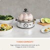Rapid Egg Cooker: 7 Egg Capacity Electric Egg Cooker for Boiled Eggs, Poached Eggs, Scrambled Eggs, or Omelettes with Auto Shut Off Feature - Silver