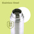 Flip Lid 1000 Thermosteel 24 Hours Hot and Cold Water Bottle with Bag, 1 Litre, Silver