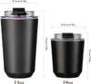Insulated Tumblers with Lid, 10 oz Travel Coffee Mug Stainless Steel Vacuum Thermos Cup, 10/14 oz Leak Proof Reusable Double Walled Coffee Tumbler for Iced and Hot Drinks,Black (CM003)