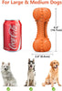 Aggressive Dog Chew Toy with Squeaker, Indestructible Dog Chew Toy with Natural Resistant Rubber Bone for Teeth Cleaning Dog Toy for Large Medium Dogs