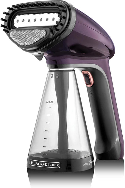 Handheld Garment Steamer, 1500W, 21g/min Steam, 40s Fast Heat-Up, Universal Bottle Adaptor, 260ml Detachable Tank, Purple, HST1500-B5