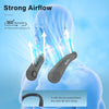 HandFan 5000mAh Portable Neck Fan, Bladeless Wearable Personal Fan, Rechargeable Neckband Fan, Max 21H Working Time, Hands Free, Headphone Design, 4 Speeds, for Travel, Hiking, Outdoors (Black-a)