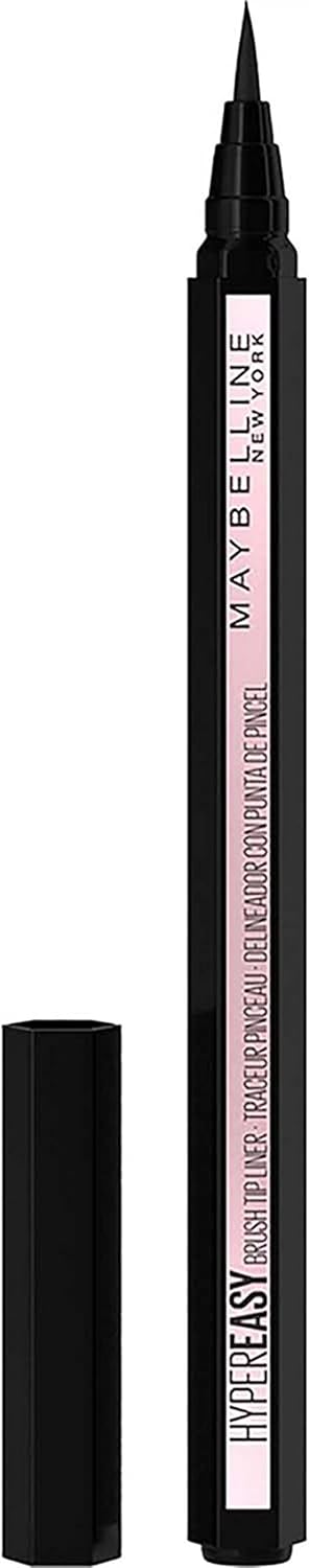 Maybelline New York Liquid Eyeliner, Brush Tip, Long-Lasting and Waterproof, Matte Finish, Hyper Easy Liner, Black