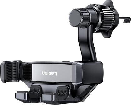 UGREEN Car Phone Holder Car Mount, [360° Swing Arm for Air Vent], One-hand Auto Lock, Metal Hook Mobile Holder, Fit for iPhone Air/17/16/15/14, Samsung S25/24/23/Z Flip, 4.7-7.2