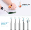 TABIGER Soldering Iron Kit - 60W Temperature Adjustable Electric Solder Iron Gun Welding Set with Toolbox (12 Pieces kit)