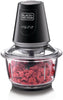 Multi-Function Glass Chopper & Mincer, 400W, XXL 1.2L Bowl, 4-Blade System, Pulse Speed for Precision, Ice Crushing, Compact Sleek Black Design, Easy to Clean, Black - GC400-B5