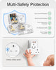 LENCENT Multi Plug Extension, 3 Way 3 Plugs Socket adapter, 6-in-1 Cube Electrical Extender Outlet Adaptor, PD&QC 3.0 20W USB Wall Charger, Plug Expander for Home, Office, Kitchen, 13A 3250W