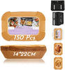 ENKIS Air Fryer Liners, 150pcs Non-Stick BPA-Free 14 * 22CM Rectangular, Disposable Air Fryer Paper Liners for Ninja Foodi Stacked DoubleStack Air Fryer (Large-14 * 22CM)