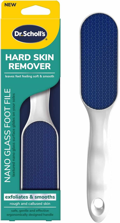 Dr. Scholl's Hard Skin Remover Nano Glass Foot File - Foot Callus Remover, Durable Foot Scrubber, Dead Skin Remover, Hygienic Pedicure Tool, Long Lasting Foot Buffer, Soft Smooth Feet