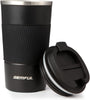 GEMFUL Travel Coffee Mug Stainless Steel Vacuum Ice and Hot Drinks Insulated Tumbler for Home Office Outdoor Works, 510ml, Black