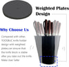 ROSHS Universal Freedom Knife Storage Stand, Multi-Functional Knife Block Holder, PP Resin Round Knife Holder, Unique Design Slot to Protect Blades Detachable for Easy Cleaning (Black Snowflake Dots)