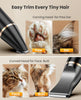 oneisall 2 Speed Cat Clippers, Cordless Small Cat Trimmer, Low Noise for Trimming Dog's Hair Around Paws, Eyes, Ears, Face, Rump-Black