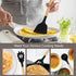 19-Piece Cooking Utensils Set With Heat Resistant Silicone Spatulas, 6 Sharp Knives, and 2 Cutting Boards (Black)