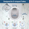 MUJIUSHI Soft Close Toilet Seat, Toilet Seats with Quick Release, Simple Top Fixing, Sturdy Anti-Bacterial Toilet Seats with Stainless Adjustable Stainless Hinges, D/U Shape White Toilet Lid Loo Seat