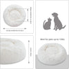Gavenia Cat Beds for Indoor Cats -20’’x20’’ Washable Donut Cat and Dog Bed,Soft Plush Pet Cushion，Waterproof Bottom - Fluffy Dog and Cat Calming & Self-Warming Bed for and Sleep Improvement (Beige)