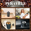 Insulated Tumblers with Lid, 10 oz Travel Coffee Mug Stainless Steel Vacuum Thermos Cup, 10/14 oz Leak Proof Reusable Double Walled Coffee Tumbler for Iced and Hot Drinks,Black (CM003)