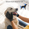 DELOMO Pet Grooming Glove - Gentle Deshedding Brush Glove - Efficient Pet Hair Remover Mitt - Enhanced Five Finger Design - Perfect for Dog & Cat with Long & Short Fur - 1 Pair