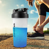 Shaker Bottle for Protein Mixes BPA-Free Leak Proof Smothies Mixer Water Cups 750 ML 2 Pack (Black+White)
