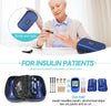 Gosemai 24h Insulin Cooler Travel Case TSA Approved Medication Diabetic Cooler For Travel With Thermometer Temperature Display Refrigerated Medicine Organizer Bag With 2 Ice Pack