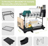 SKY-TOUCH 2 Tier Dish Drying Rack, Dish Drying Stand & Drainer, Saving Space with Swivel Drainage Spout, Utensil Holder, Cup Holder, Cutting-Board Holder and Plate Holder Stand for Kitchen Counter
