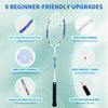 Senston Badminton Rackets Set of 2, Badminton Racquets Including Badminton Bag, 2 Badminton Shuttle, 2 Racquet Grip