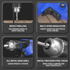 850W Hammer Drill 2-in-1 Electric Impact Drill With Rotary Side Handle And Safety Lock, 3000RPM Variable Speed Concrete Drill With 5/6/8mm Drill Bit Set, Power Drill Machine For Home Projects