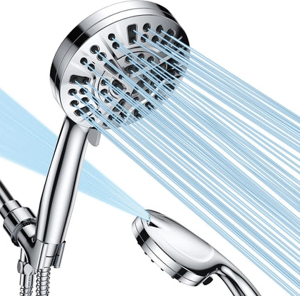 Gcirik High Pressure Shower Head with Handheld, 8 Spray Settings + 2 Power Jet Modes Shower Heads, 5.04