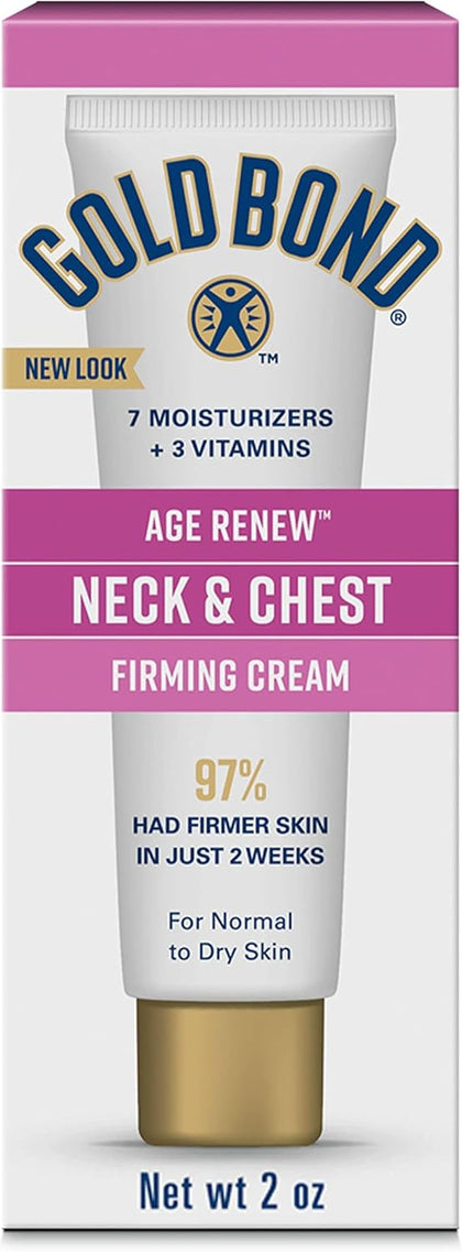 Gold Bond Ultimate Neck & Chest Firming Cream 2 Ounce Moisturizing Lotion With Salicylic Acid, Lasting Hydration, Helps Firm Neck and Chest Skin and Prevent Signs of Premature Aging