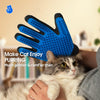 DELOMO Pet Grooming Glove - Gentle Deshedding Brush Glove - Efficient Pet Hair Remover Mitt - Enhanced Five Finger Design - Perfect for Dog & Cat with Long & Short Fur - 1 Pair