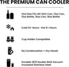 Universal Buddy Can Cooler - Fits All - For Regular 12 & 16 oz or Slim-Size Bottles - Insulated Double-Walled Stainless Steel Koozie (Navy)