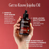 Cliganic Certified Organic Jojoba Oil 120ml | 100% Pure Natural Cold Pressed Unrefined, Hexane Free Carrier Oil | for Hair Face & Nails | Cliganic 90 Days Warranty