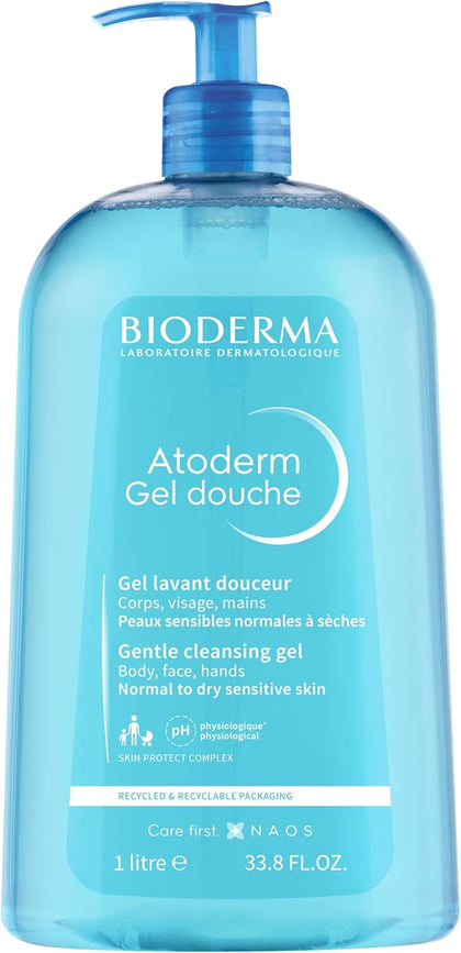Bioderma Atoderm Shower Gel, Ultra-Gentle & Soap-Free, 1L