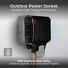 BG Electrical Single Weatherproof Outdoor Switched Power Socket, IP66 Rated, 13 Amp, Grey ,One Size WP21-01