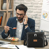 Insulated Lunch Bag for Adults, Thermal Lunch Box Cooler for Men Women, Reusable Leakproof Lunch Tote Food Bag with Adjustable Shoulder Strap for Work/Picnic/Beach, Black 9L