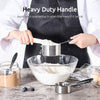 18/8 Stainless Steel Measuring Cups and Spoons Set of 10, Upgraded Thickness Handle (Black)