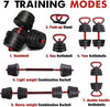 ULTIMAX- Adjustable 7 in 1 Dumbbell Set, Free Weights Dumbbells Set with Connecting Rod Used as Barbell, Kettlebell and Push-ups, Weightlifting Fitness for Home/Office