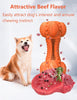 Aggressive Dog Chew Toy with Squeaker, Indestructible Dog Chew Toy with Natural Resistant Rubber Bone for Teeth Cleaning Dog Toy for Large Medium Dogs