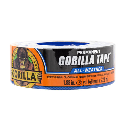 Gorilla All Weather Outdoor Waterproof Duct Tape, UV and Temperature Resistant, 1.88