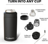 Universal Buddy Can Cooler - Fits All - For Regular 12 & 16 oz or Slim-Size Bottles - Insulated Double-Walled Stainless Steel Koozie (Navy)