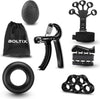 BOLTIX Grip Strength Trainer Kit (6 Pack) with Finger Exerciser, Hand Grip Strengthener, Hand Extension Exerciser, Stress Relief Ball and Forearm Workout Ring is Suitable for All ages
